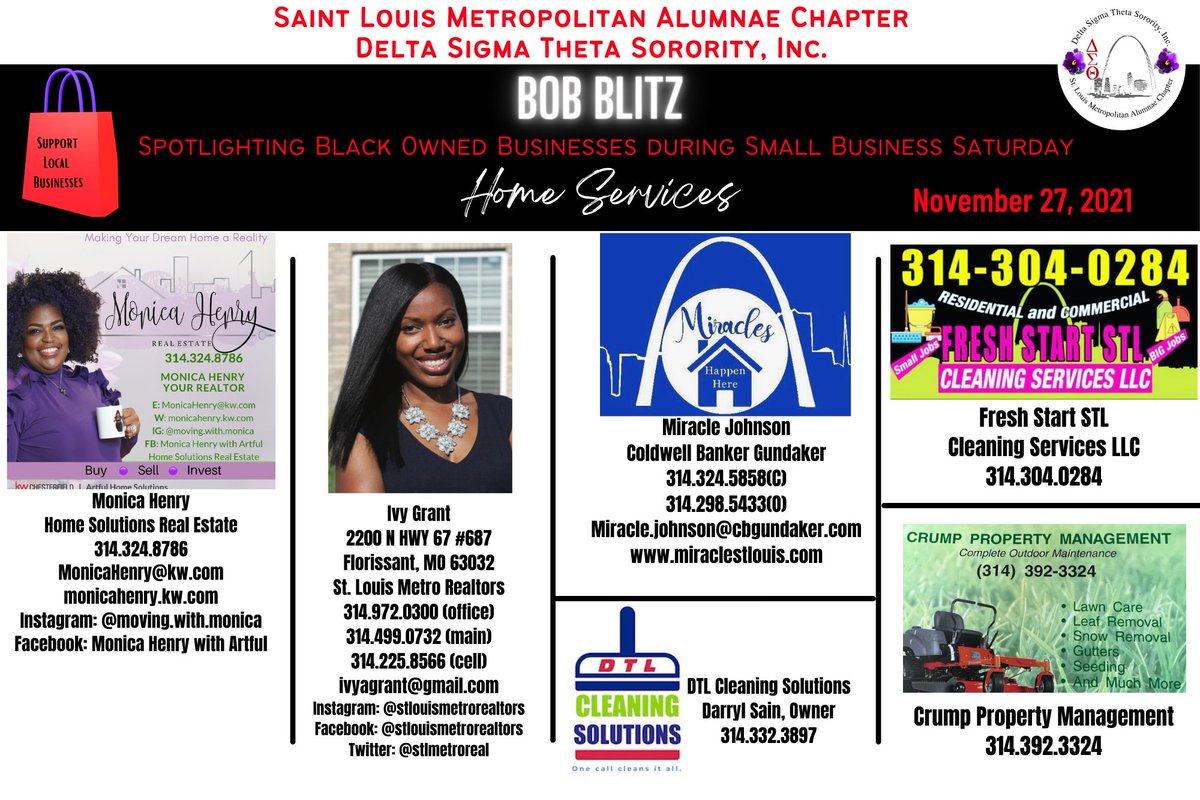 Be sure to check out these Black Owned Businesses for your home services needs! 

#SLMACBOB