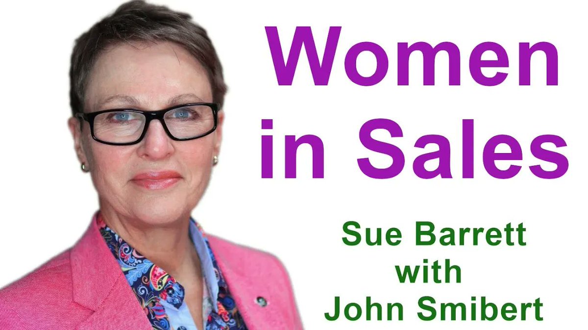 Why women in sales are great for the bottom line - Sue Barrett  buff.ly/3bKFnmB <a href="/SueBarrett/">Sue Barrett-Onward We Press</a> with <a href="/JohnSmibert/">John Smibert</a> via <a href="/YouTube/">YouTube</a> #Sales #B2Bsales #Womeninsales #womeninbusiness