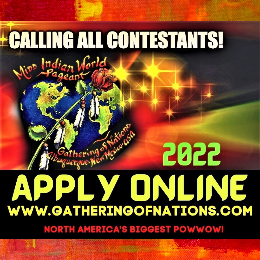 GONPowwow's tweet photo. 2022 Gathering of Nations Powwow! April 28-30
Albuquerque, NM - Tickets, Horse Parade, Miss Indian World Contestant Applications, Traders Market Applications
Information at https://t.co/pgOtm2vkFN
#GatheringofNations
#Powwow
#MissIndianWorld
#IndianTradersMarket
#Stage49 https://t.co/ZjsNfIoNOV