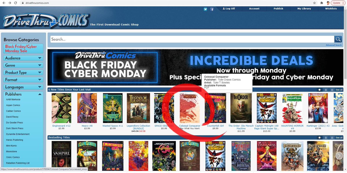 TylerSowles's tweet photo. Colossal Conqueror is up on drive thru comics with some added content for FREE. Check it out. https://t.co/kBtZGaoXrg