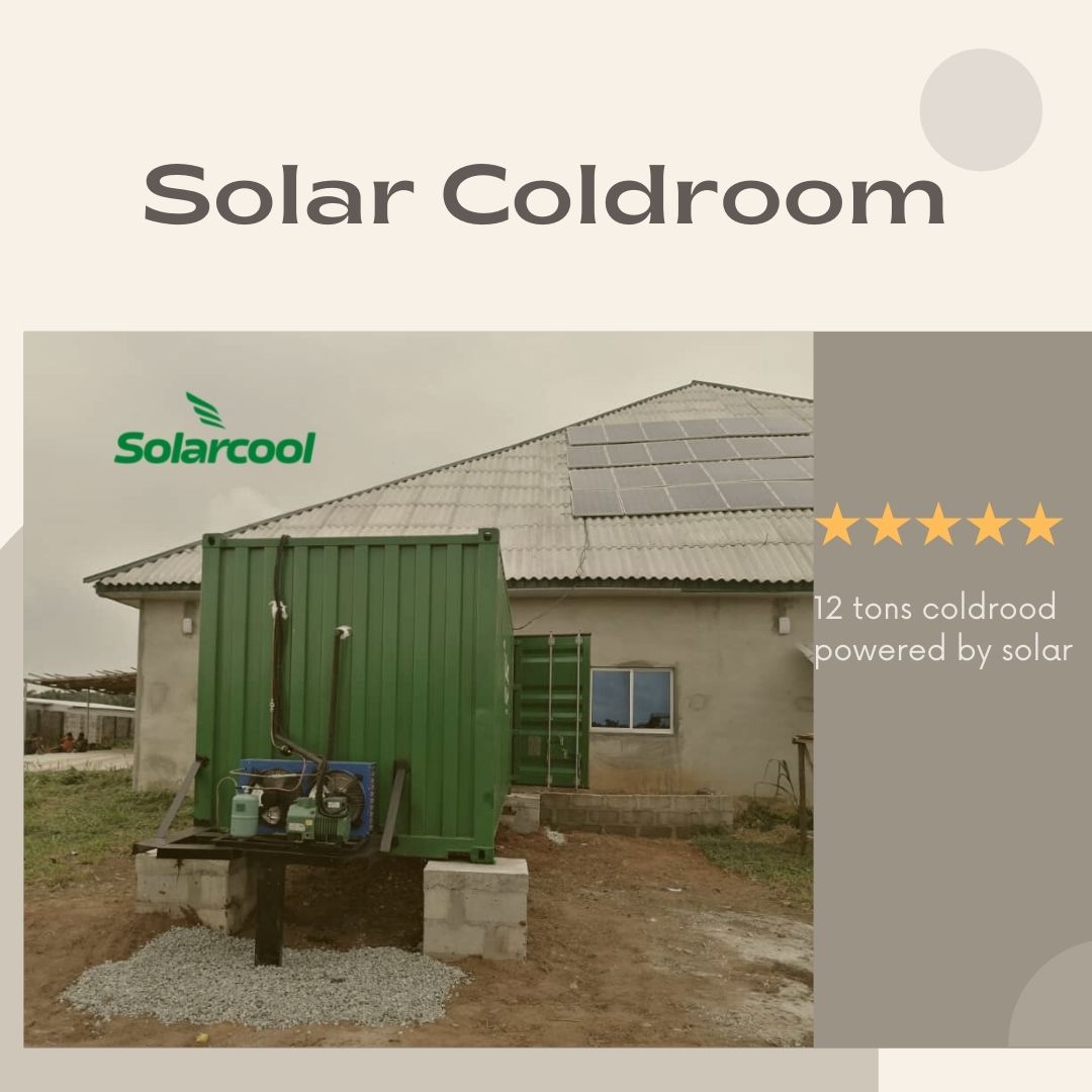 Solarcoolafrica's tweet photo. Halving food loss with refrigeration and food cold chains could feed about 1 billion undernourished people. #solarcool provides solar-powered cold room to farmers in Africa
#ThisIsCool https://t.co/Qku3JH4xnL