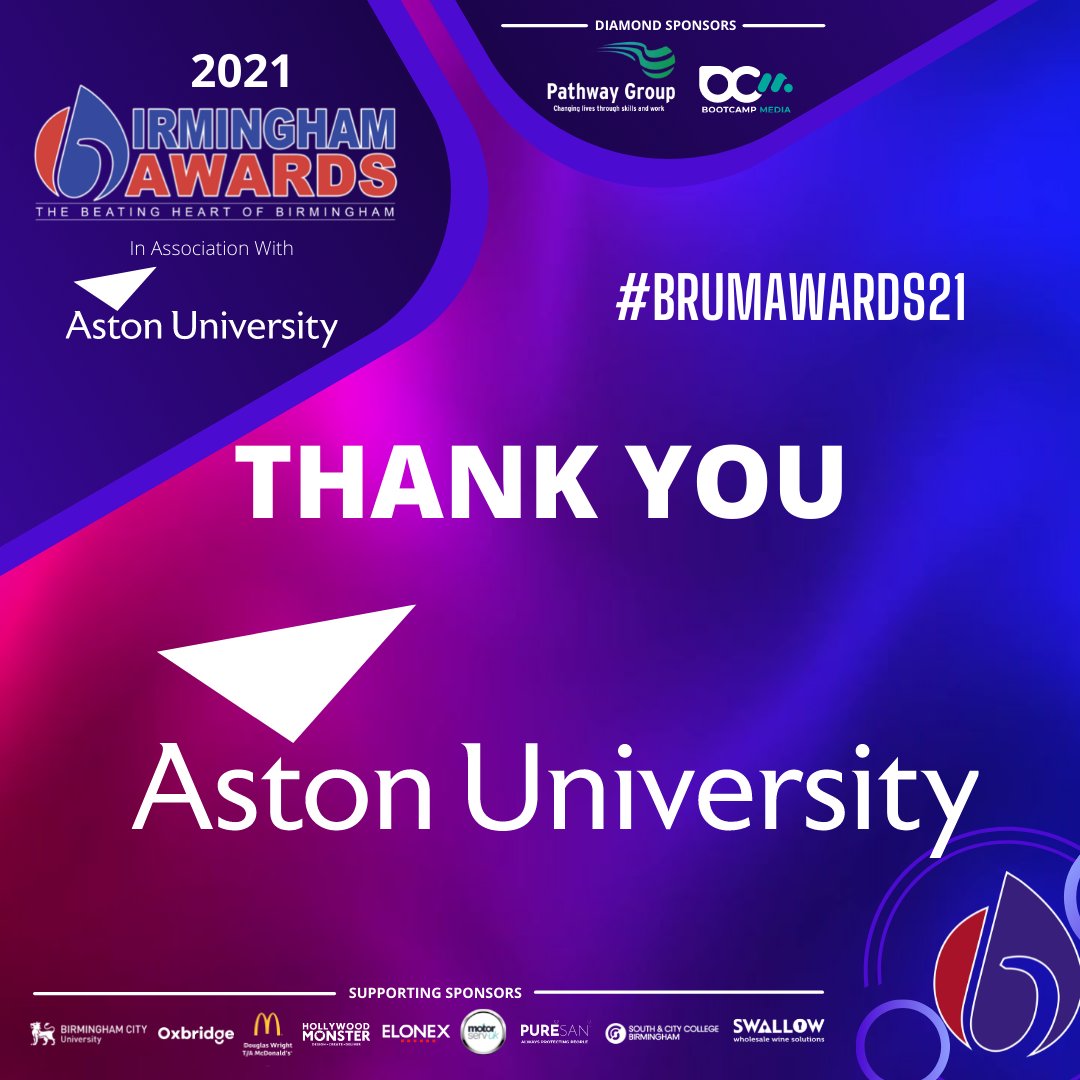 BirminghamAward's tweet photo. Thank you @AstonUniversity for supporting #BrumAwards21
#BeProud #BeBrum https://t.co/n8vJfgShPe