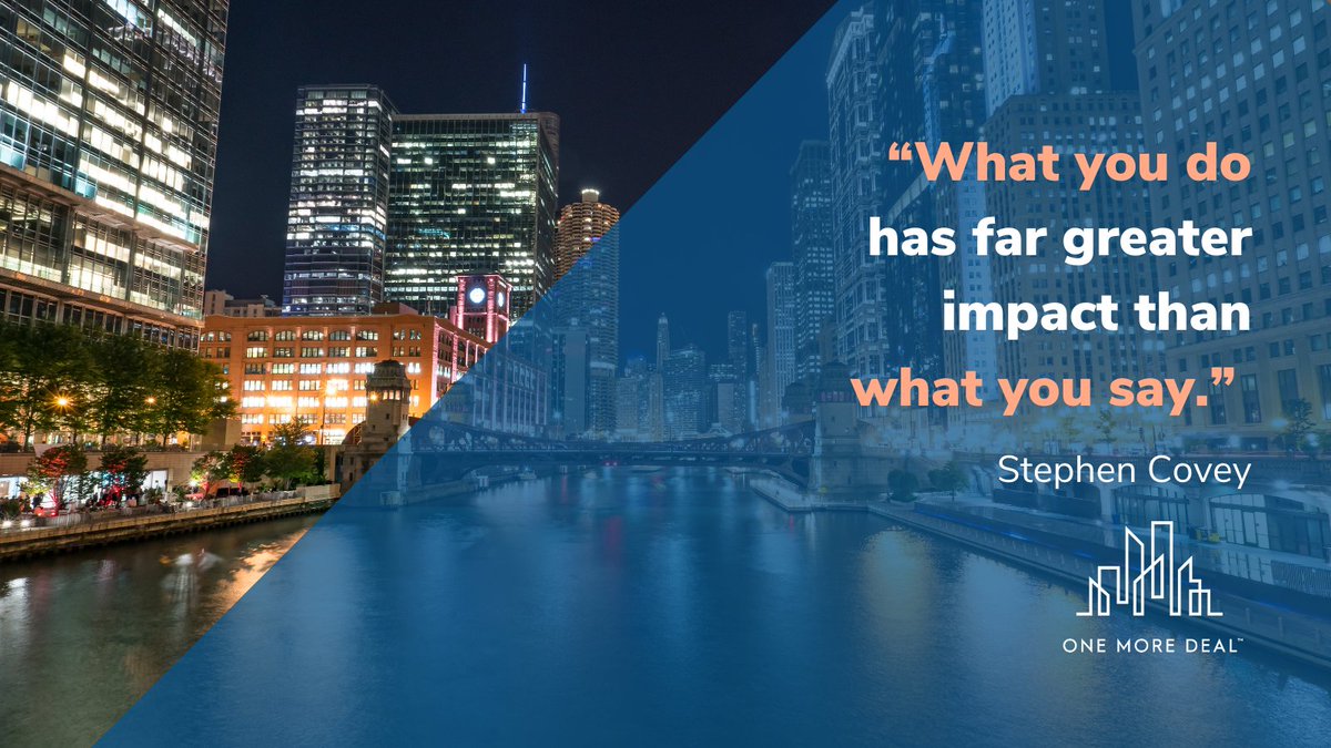 BStrickCCIM's tweet photo. “What you do has far greater impact than what you say.”  #StephenCovey
#CRE #CCIM #leaders #leadership https://t.co/PqOtaEUVTv