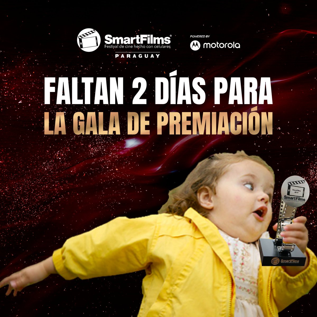 SmartFilmsPY's tweet image. Estamos a sólo DOS días de nuestra gala de premiación ✨🤩

Dale ❤️ si estás como nosotros 🤪

#YoSoySmartFilms #SmartFilms2021 #SmartFilms