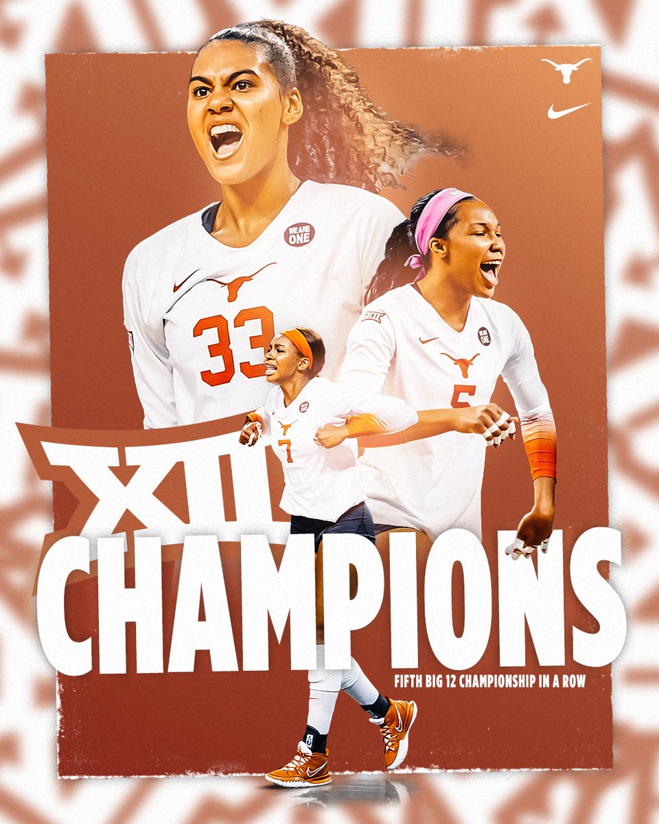 TexasLonghorns's tweet photo. LIGHT. THE. TOWER. 🏆

@TexasVolleyball wins their 5th straight Big 12 Regular Season Title!

#HookEm https://t.co/hwVRYImaSb