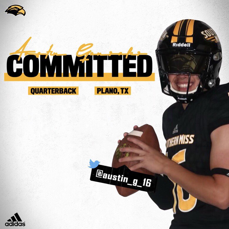 After a great day at The Rock and a conversation with <a href="/Coach_Hall7/">Will Hall</a> , I’m proud and blessed to say that I’ve committed to play at the University of Southern Mississippi! @_USMrecruiting <a href="/PlanoFootball/">Plano Football</a> <a href="/Dan_Gonzalez16/">Dan Gonzalez</a> <a href="/CBCochran11/">Cayden Cochran</a> <a href="/carterhankins11/">Carter Hankins</a> <a href="/joemoreno_USM/">Joe Moreno</a> <a href="/PlanoFBRecruits/">Plano Sr HS FB Recruiting</a>