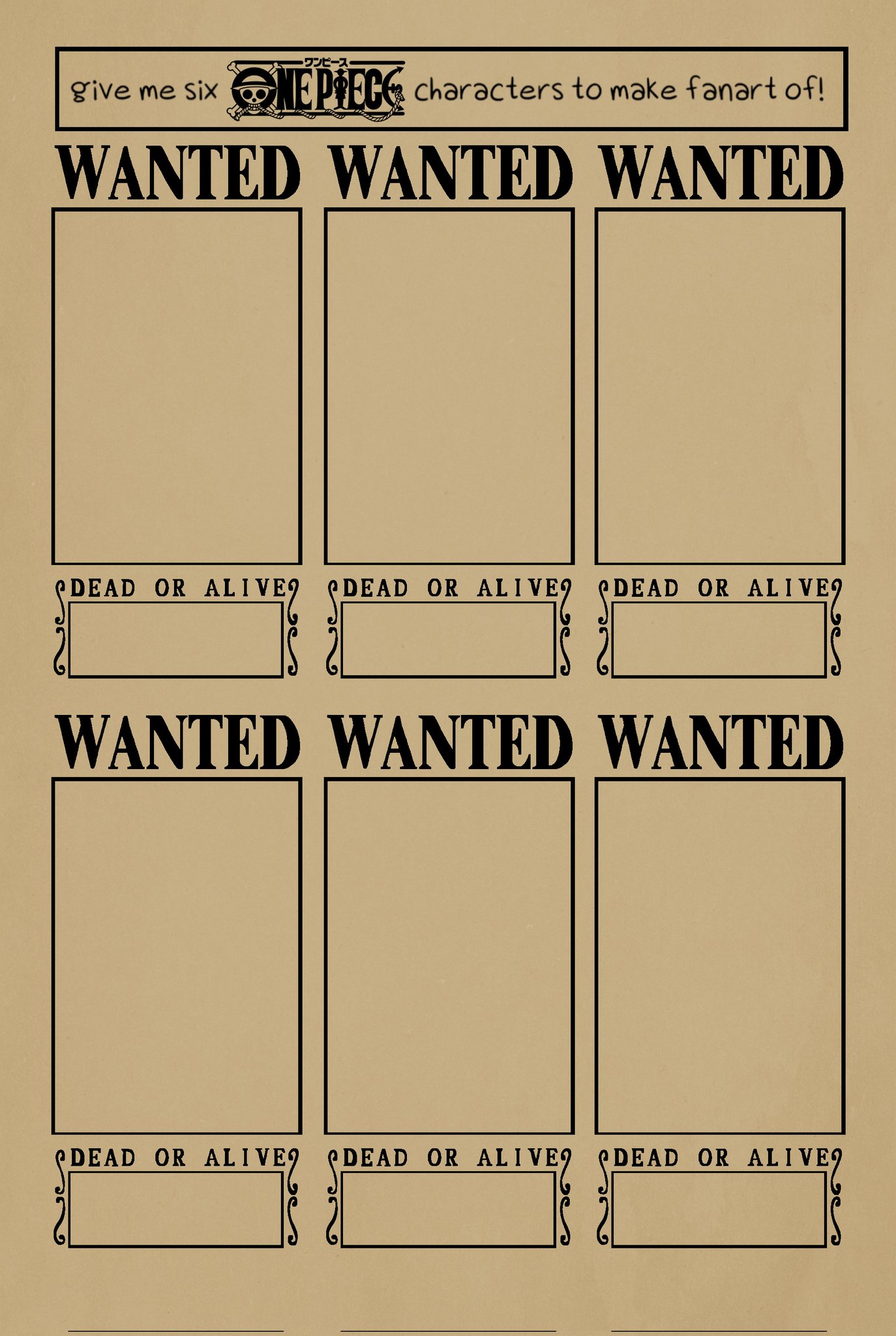 one piece wanted poster template