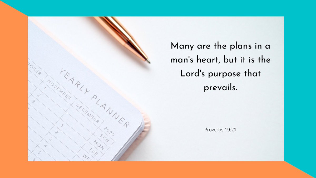 geekvirtual2021's tweet photo. We make plans and set our goals, but God is the one who directs our path. 💯

God’s plan for our life is a lot better than the one we’ve been working on. We just have to put our trust in him.🙏☝️
#geekvirtualservices #virtualservices #godsplan #motivationquotes #motivationalquote https://t.co/l66zIxdXmQ