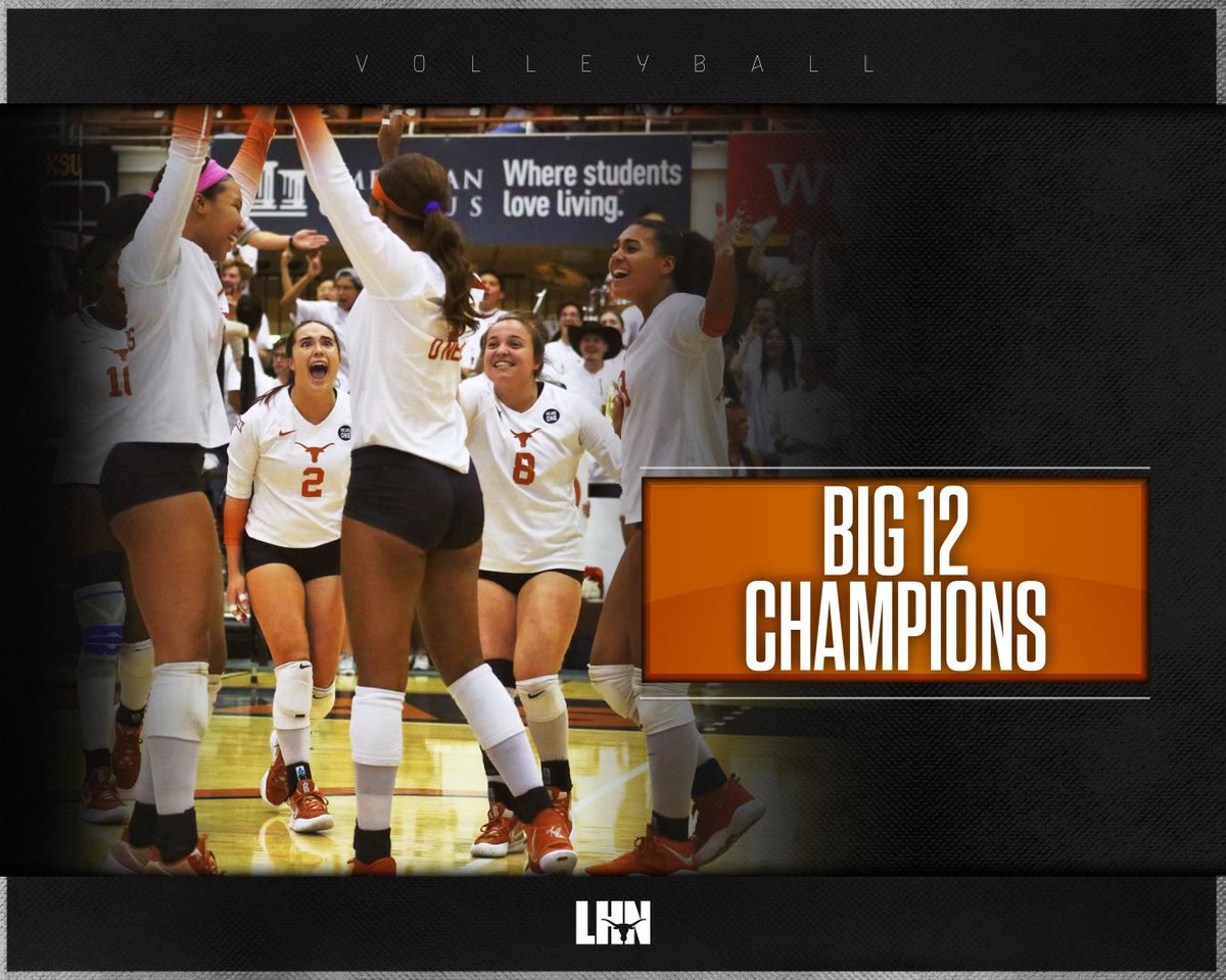 ANOTHER ONE! 🏆

Longhorns are the Big 12 Champions! It’s the 5th-straight year <a href="/TexasVolleyball/">Texas Volleyball</a> lights the tower.