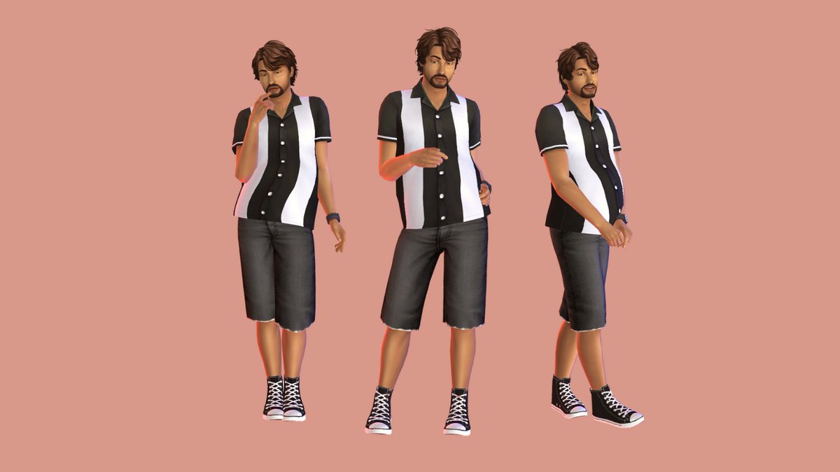ShekinahSims's tweet photo. I forget I have CAS poses until they start getting saucy on me. He actually kinda killed it LMAO... This is even more hilarious given how dramatic his backstory is #wip #thediversityproject https://t.co/tnG0IyyMEM
