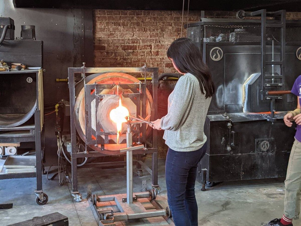 I officially declare this Thanksgiving done! It was wonderful - delicious food, laughing with people I love, puppies (not ours!) and even glass blowing!