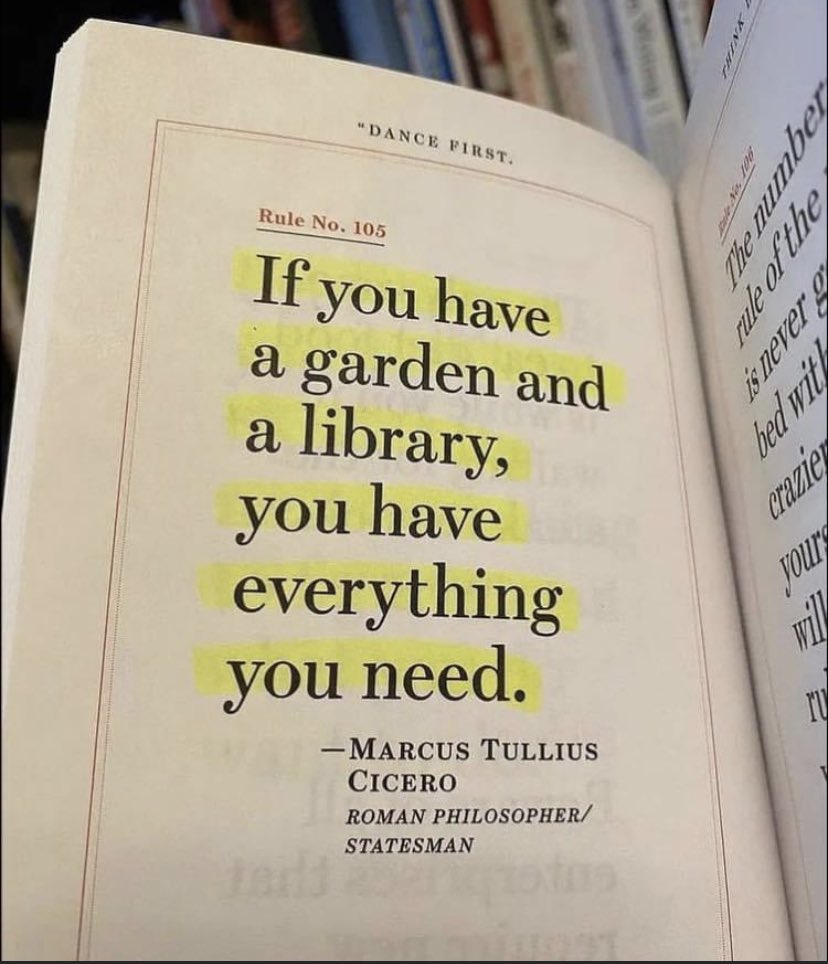 Well, I would add a music source also! #Peaceful  #simple #librarylife #Reading #garden