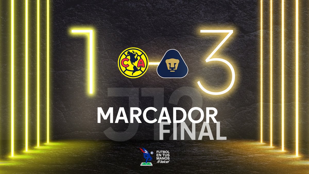 Marcador final <a href="/Telcel/">Telcel</a> 

¡Victoria en el Estadio Azteca! ¡#ComoDebeSer, Estamos en semifinales, auriazules! 

#FutbolEnTusManos #SoyDePumas