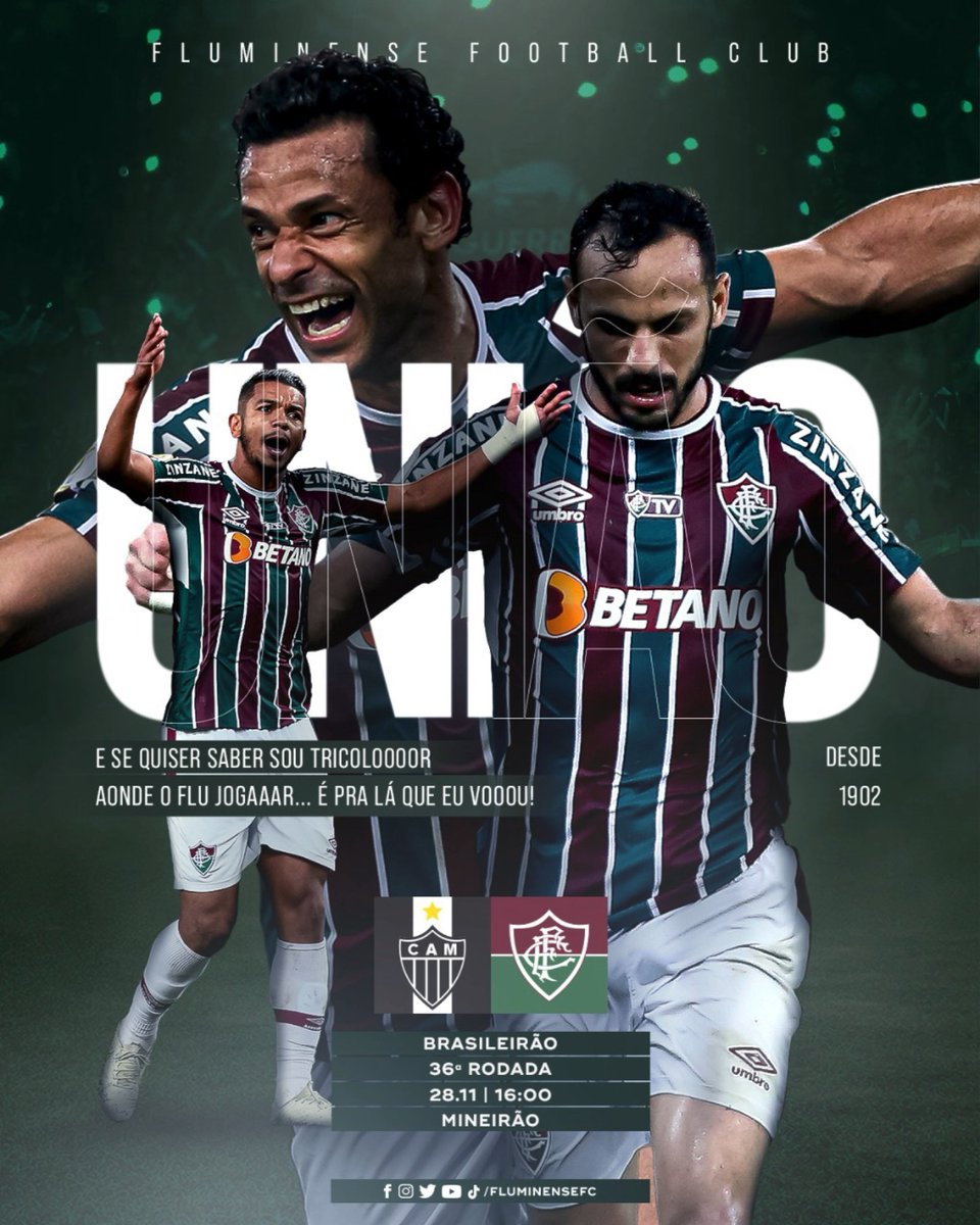 🎵 NENSE, EU TE AMO DEMAIS
VOCÊ NÃO SE COMPARA A NADA 🎵

É #DIADEFLU! É DIA DE ENTRAR EM CAMPO COM TUDO PELOS TRÊS PONTOS! VAAAAAAAAAAAAAAAMOS, FLUMINENSE! 🇭🇺🇭🇺🇭🇺🇭🇺🇭🇺