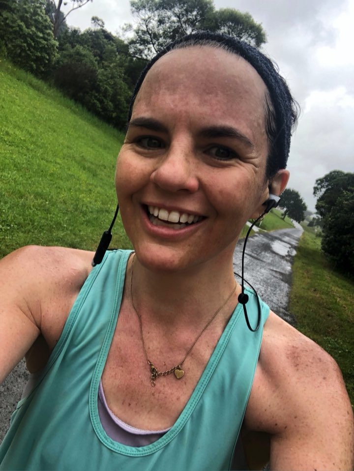 heyxie's tweet photo. Soggy toes, happy face. 96km down, four to go! #Runvember https://t.co/gsn6TIUHoH