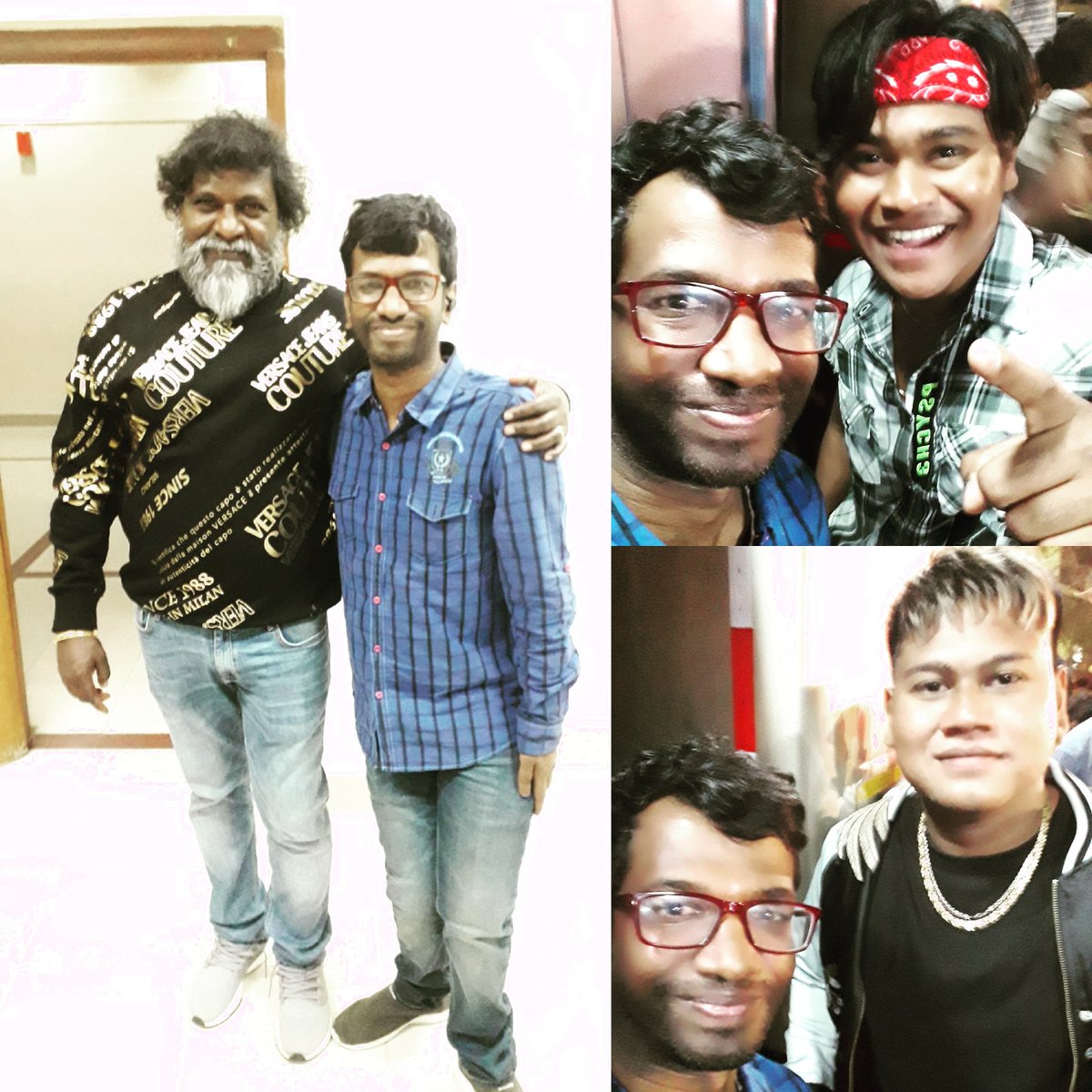 karthiksai9999's tweet photo. With Masses Of Stunts Master @StunShiva8 sir and his sons @iamkevinkumar bro & #Stevenkumar bro 😍😍😍
All the best for #Akhanda and many more movies
Very happy to meet u 😍😍😍
#AkhandaRoaringFrom2ndDec https://t.co/96zW8Re2ZX