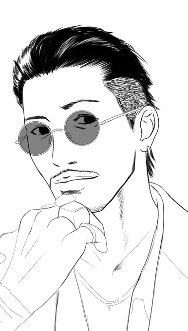 先週殆ど描いてなかったのでリハビリの落書き
龍が如く7から趙天佑 