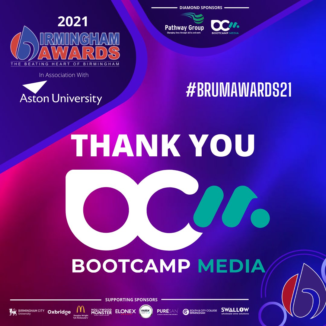 BirminghamAward's tweet photo. Thank you @BootcampMediaUK @MrMarketingUK for supporting #BrumAwards21
#BeProud #BeBrum https://t.co/zHpqVslwIi