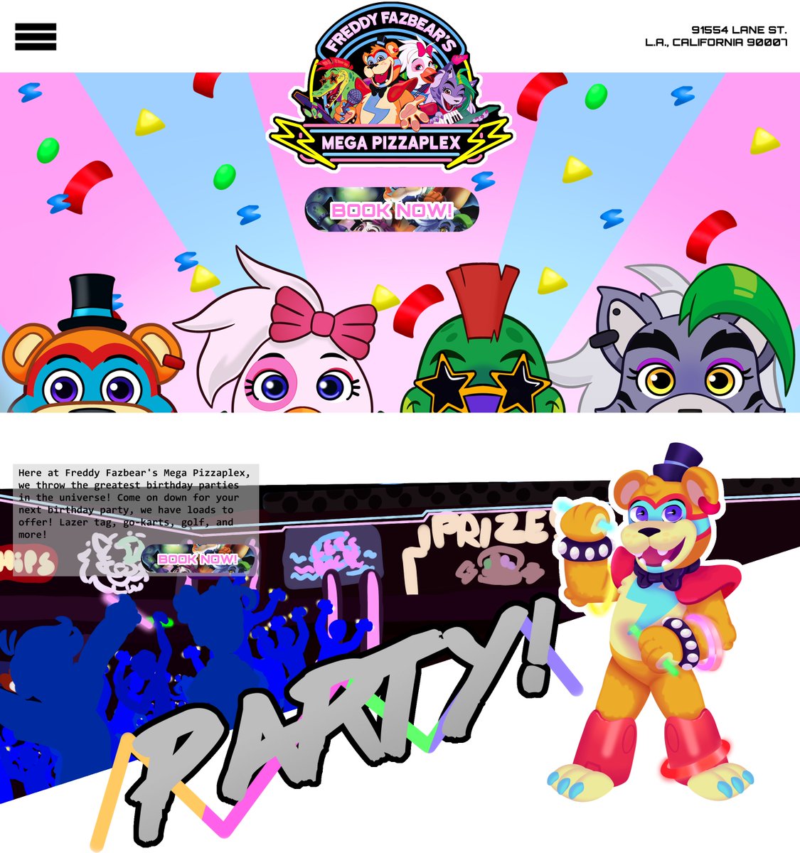 GumChewArts's tweet photo. Added more :)
Glamrock heads were by:
@DiRel_BlueJi
Pizzaplex logo by:
@KRiSTXL1983
The rest of the art:
Me!
#FNaF #SecurityBreach #FNaFSecurityBreach #WebsiteConcept #ConceptArt #Art https://t.co/vOWSRwQa8m