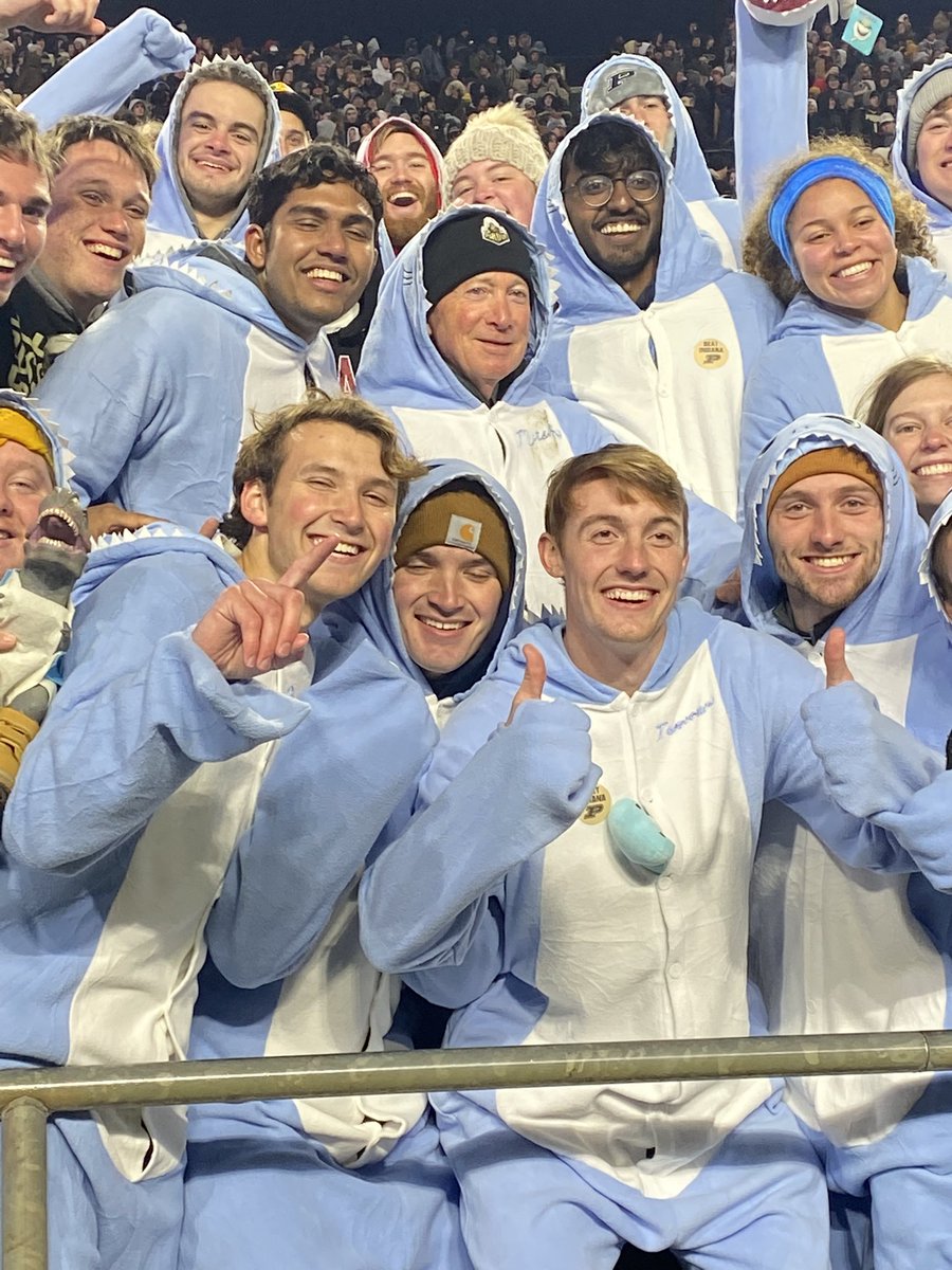 TrevorPeters__'s tweet photo. Things I didn’t expect to see today: @purduemitch in a shark onesie https://t.co/p3WpT4PWuH
