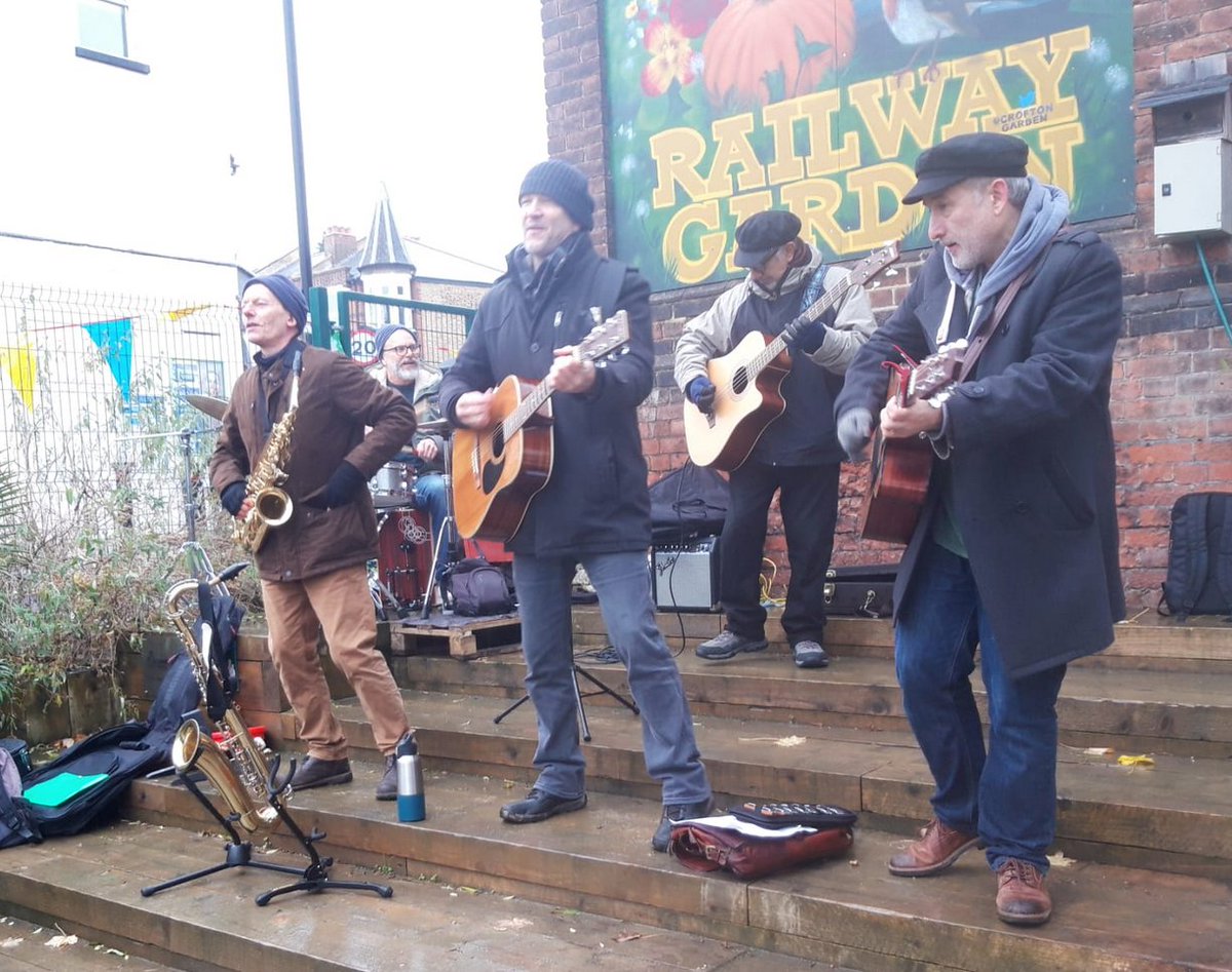 Our first acoustic gig today <a href="/CroftonGarden/">Crofton Park Railway Garden</a>
. We had a great time, despite the slightly damp day, and will definitely be doing it again.