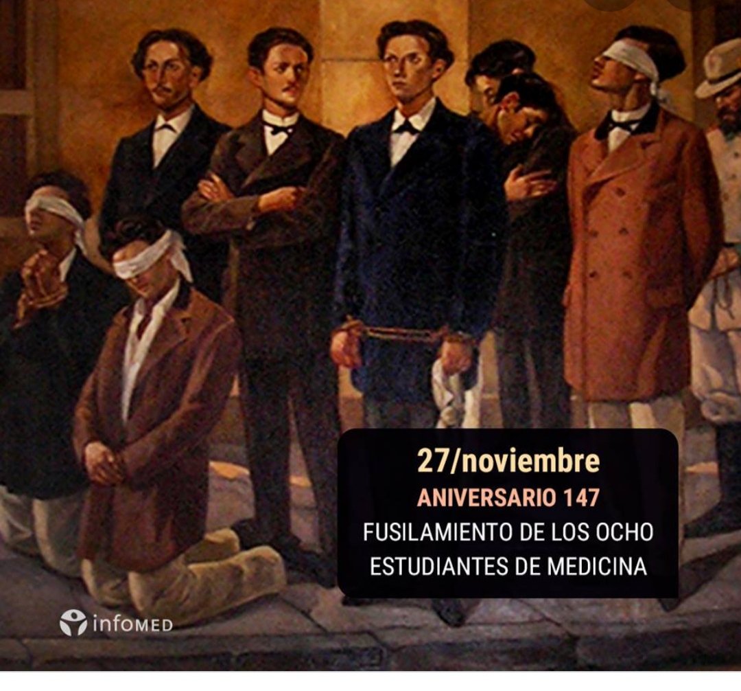 concepcionruba7's tweet photo. Los  profecionales de la salud rendimos homenaje a los 8 estudiantes de medicina asesinados injustamente brindado  nuestro ayuda a los más necesitados.         #SomosContinuidad .                #CubaCoopera https://t.co/VdVl2113wA