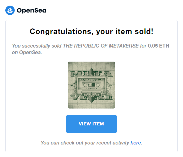 chrlecrste's tweet photo. SOLD! Thank you very much (Unnamed) 8B1590! 🙏🥺! Welcome to the gang! ⛓️📼 

#NFT #NFTArt #NFTSold #Meta #Metaverse #Reservenote #Ethereum #EthereumNFT https://t.co/6xowgcCJgv