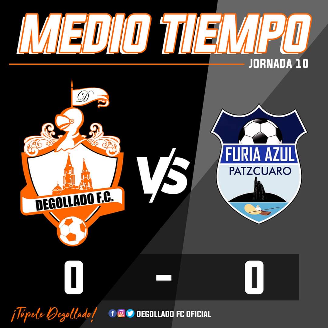#MedioTiempo marcador parcial #Degollado 0 vs #FuriaAzul 0 ⚽✴️

#CrecemosJuntos
#VueltasyVueltas
#LigaTDP
#TúpeleDegollado