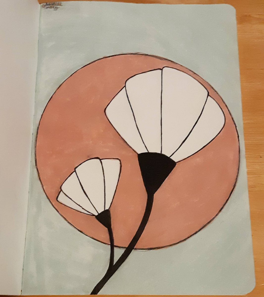 GalaxyChloe_01's tweet image. The #scrawlrchallenge for November was: #creatingcalm 

This box did come with water based markers and the fine liner did smudge when you went over them. :/ 
 ~~though this could probably just be because the lineart wasnt fully dry~~ 

Still like the simple outcome though :3