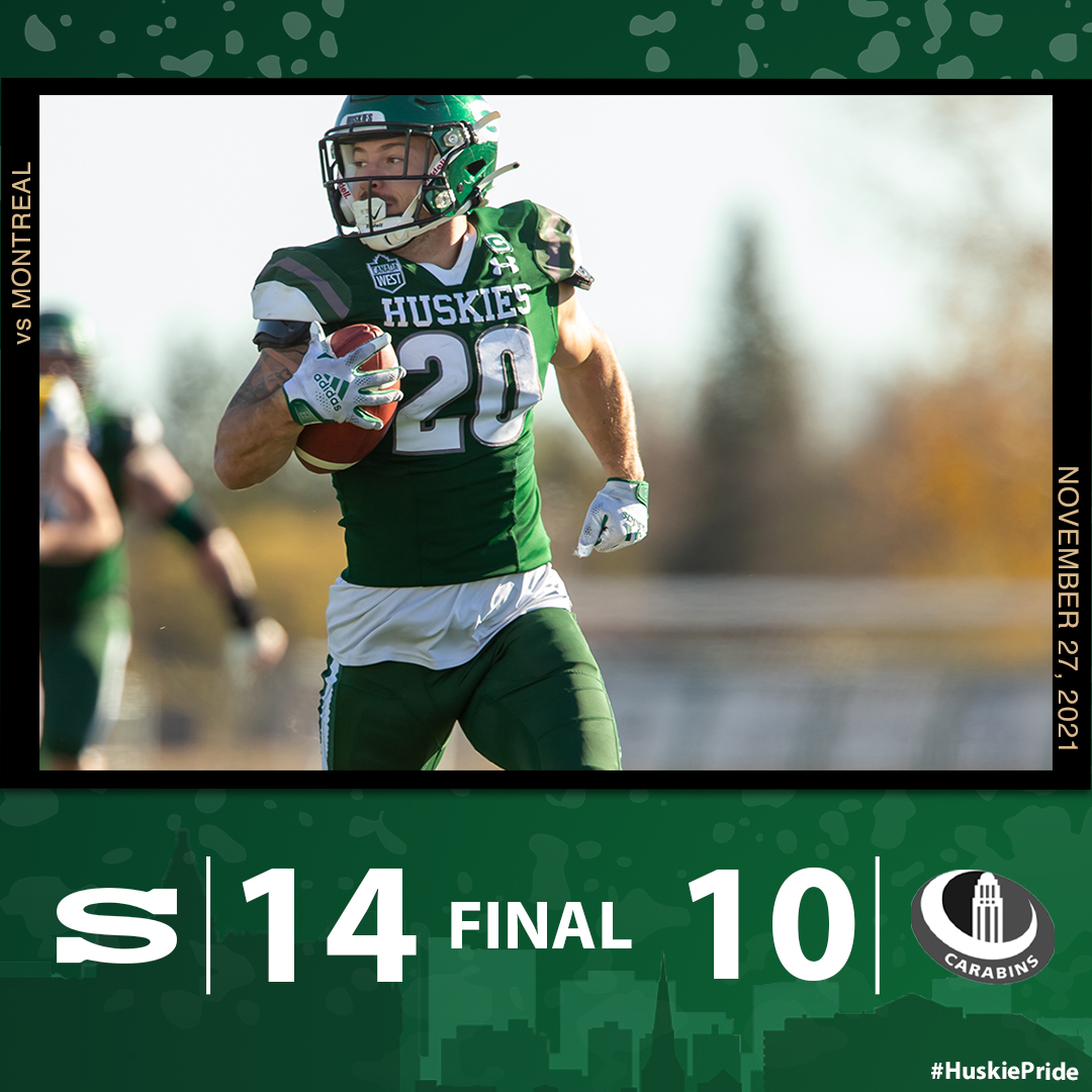 Vanier Cup-bound for the first-time since 2006. That is a moment, a game we will never forget - the Saskatchewan Huskies are Uteck Bowl Champions. Adam Machart forever a hero in Huskie nation. FINAL: @HuskieAthletics 14 | Carabins 10 #HuskiePride | #UteckBowl