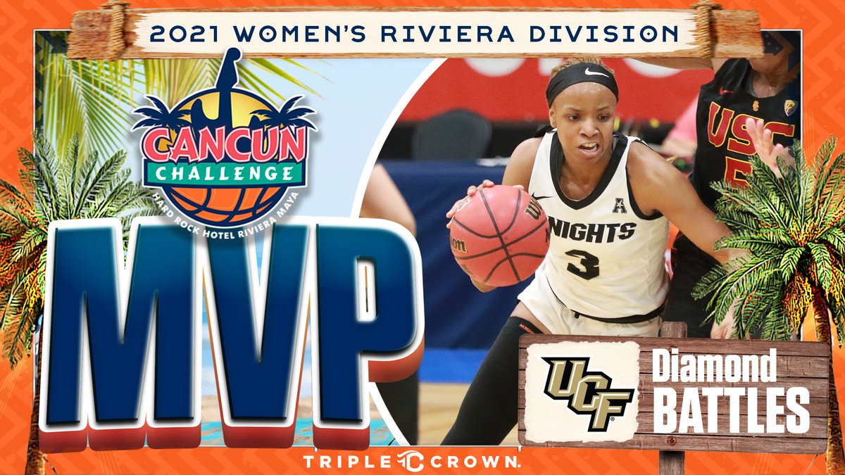 🌴🏀🏆 Congratulations to the MVP of the 2021 Cancun Challenge Riviera Division, <a href="/UCF_WBB/">UCF Women's Hoops</a>'s Diamond Battles! #CancunHoops