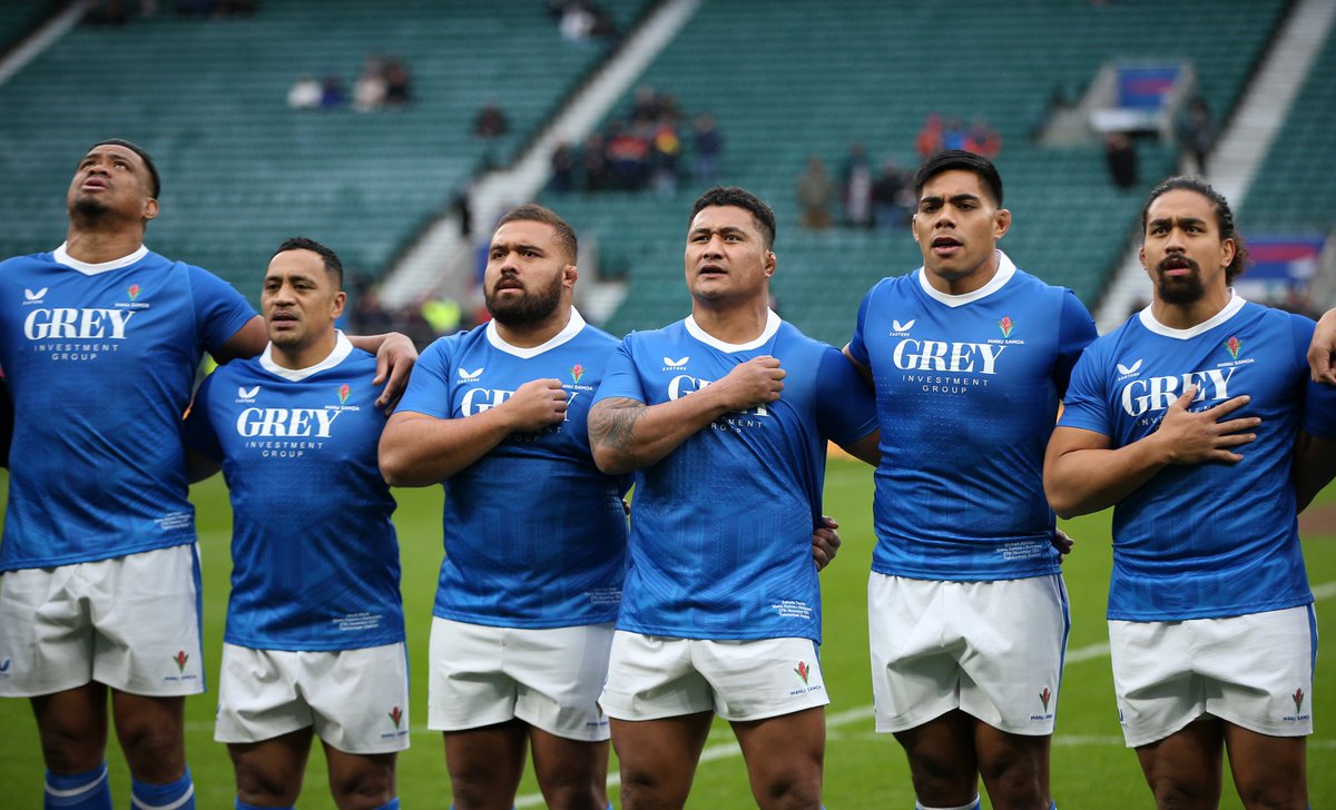 manusamoa's tweet photo. Gutted and disappointed with the cancellation of our Match with the @Barbarian_FC but still went ahead with singing our National Anthem and performing our Siva Tau to honor our fans and our people for the support. 

Fa'afetai Samoa mo lau Tapuaiga!

#WeAreManuSamoa https://t.co/eXw1g5Szqj
