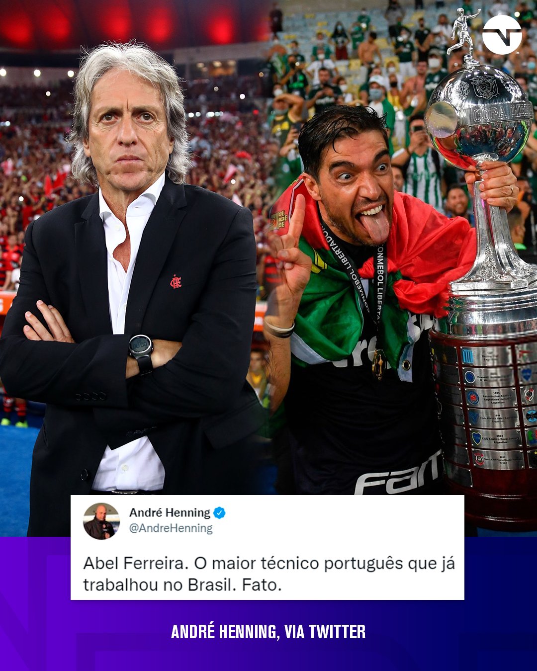 Treinador Abel Ferreira suplanta Jorge Jesus em campeonatos conquistados no  Brasil - Radio Alfa