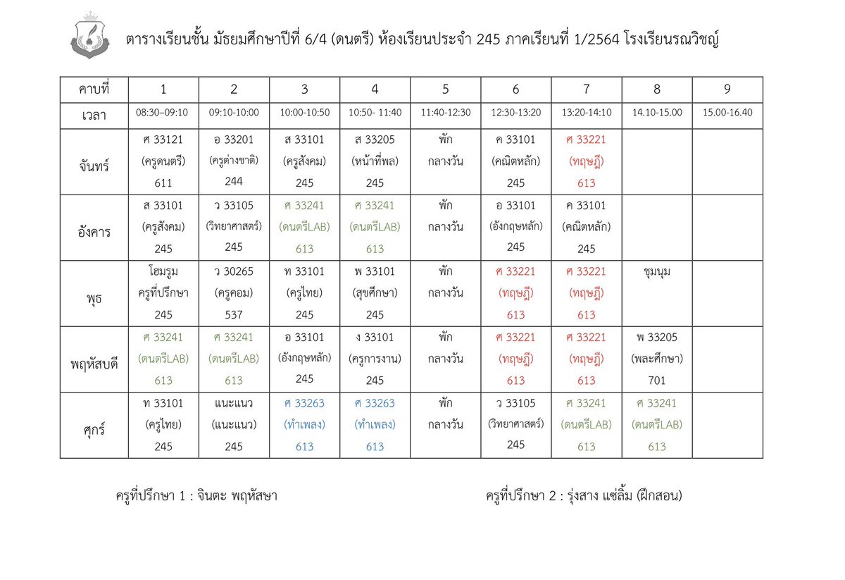 RNV_S_Official's tweet photo. ชั้นมัธยมศึกษาปีที่ 6/4 (สายดนตรี) https://t.co/52hy8OZHXy