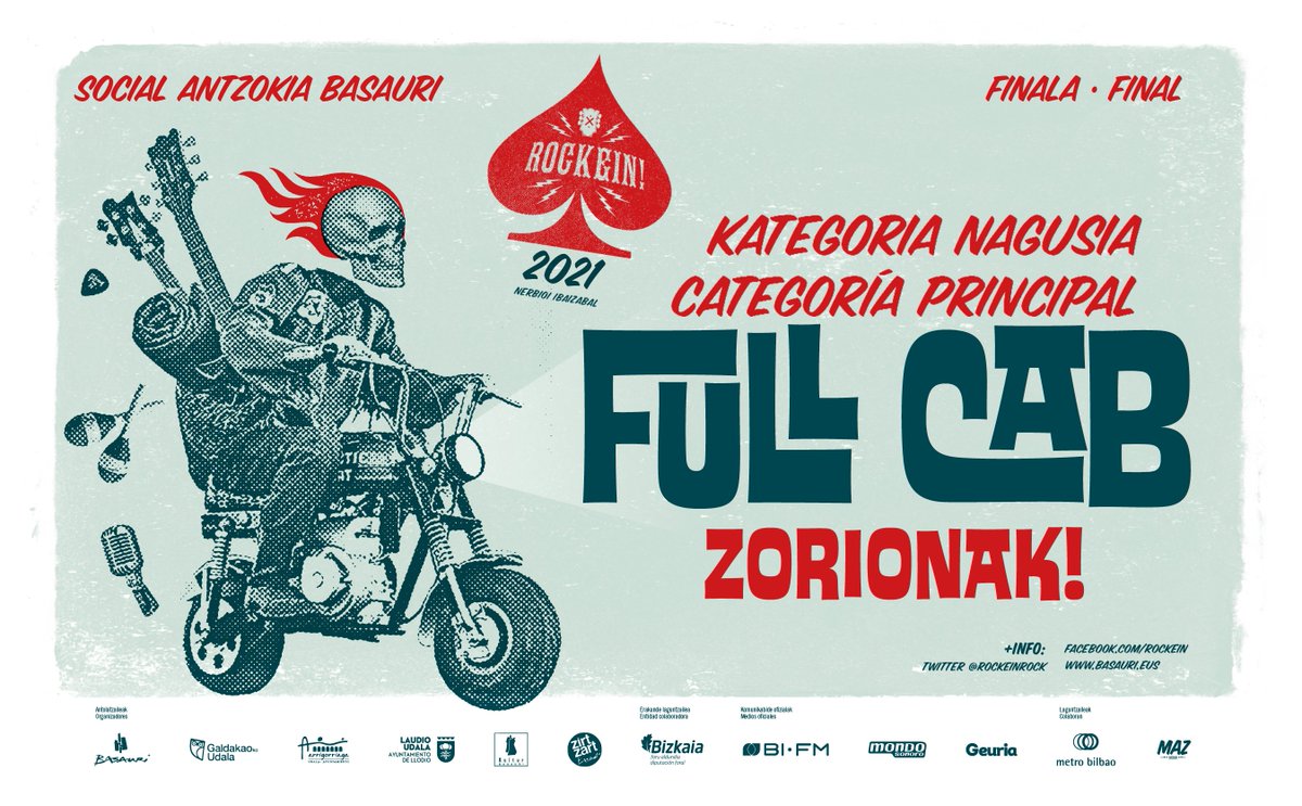 rockeinrock's tweet photo. #ROCKEIN2021 #Final #Finala
Talde irabazlea · Banda ganadora #FULLCAB
Talde lokalaren saria · Premios banda local #KURIXE
Eskarabillera saria · Premio Eskarabillera #AINHOASAGASTI
Euskera saria · Premio Euskera #JULENBURGOS https://t.co/ObYhmblrni