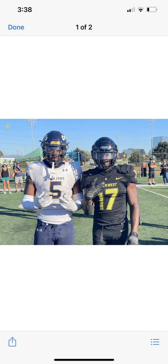 kinggeezy_21's tweet photo. Two dawgs, same goal. Tilt my hat to @jt4real__ true dawg frs. #CCCAAplayoffs @JUCOFFrenzy #Round2letsGo @gwcathletics @cocfb ⏳ https://t.co/G29N1jqPQc