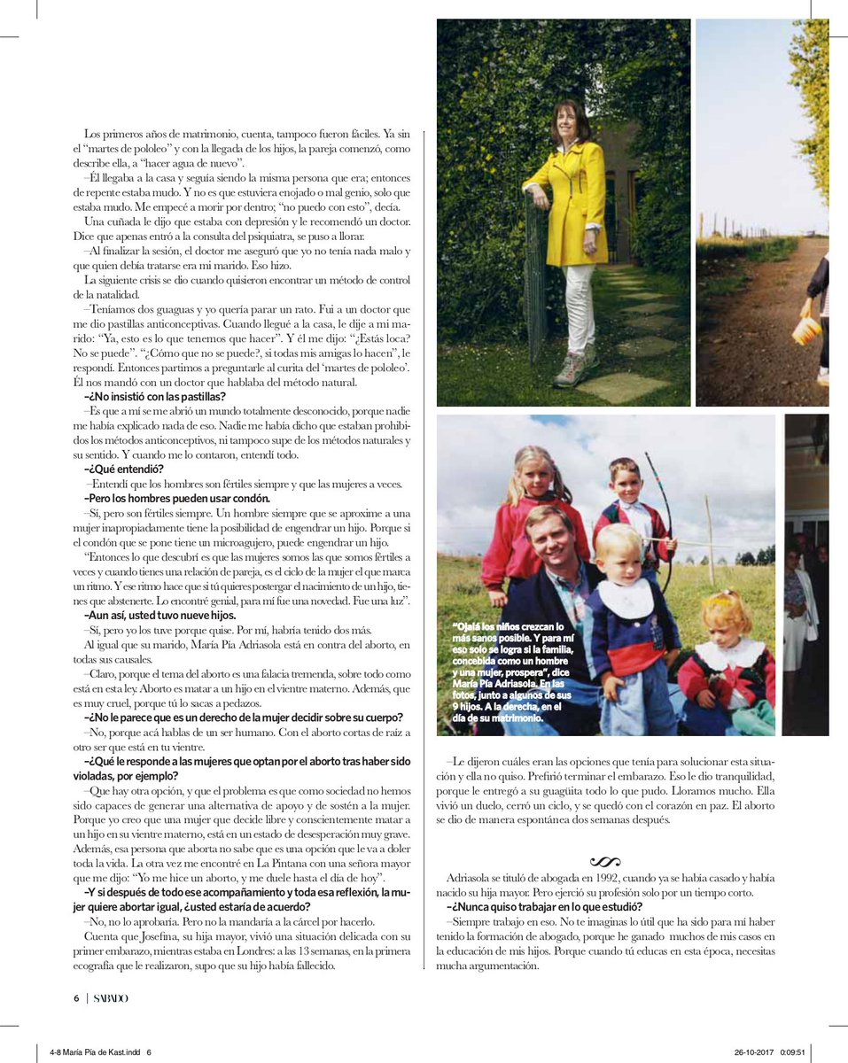 GaziJalilF1's tweet photo. Revisando archivos, encontré esta entrevista a Pía Adriazola, la mujer de JAKast. La publicamos en @Revista_Sabado en 2017, durante la campaña anterior. La hizo @StellaArtua y no tiene desperdicio. Vale la pena una relectura. https://t.co/cjkjDjSqPK
