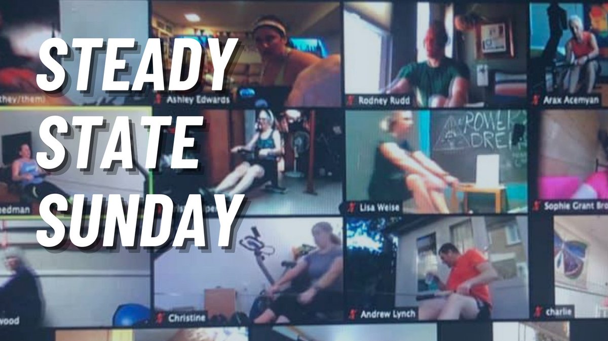 SteadyStateRow's tweet image. Are you doing the @concept2 Holiday Challenge? Get in some big meters with us during our virtual 60' steady state workout. We break the work into 5' increments and provide cues and motivation throughout. Row at your own pace! 11/28 @ 6:45W/9:45E 
REGISTER: steadystatenetwork.com/steadystatesun…