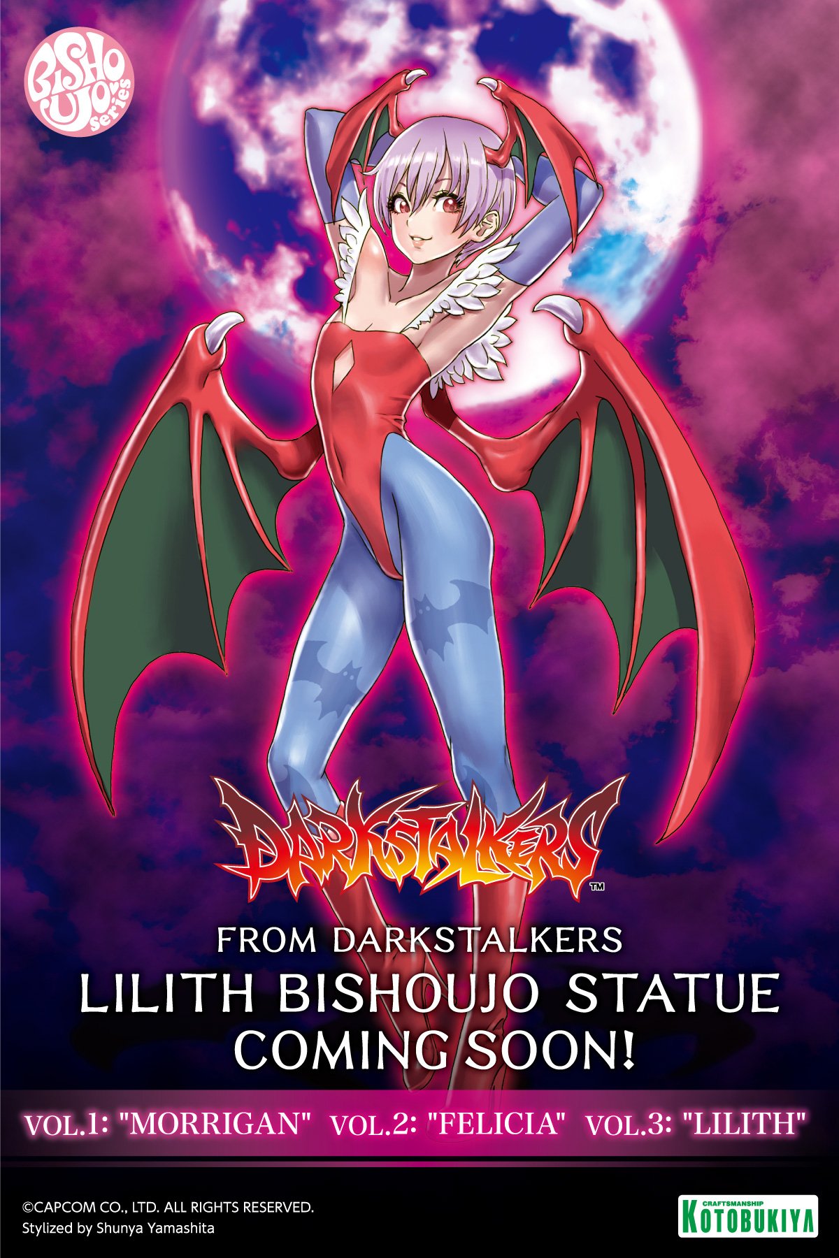 Kotobukiya Bishoujo Darkstalkers Figures Morrigan Lilith And Felicia Bundle Hakodate 