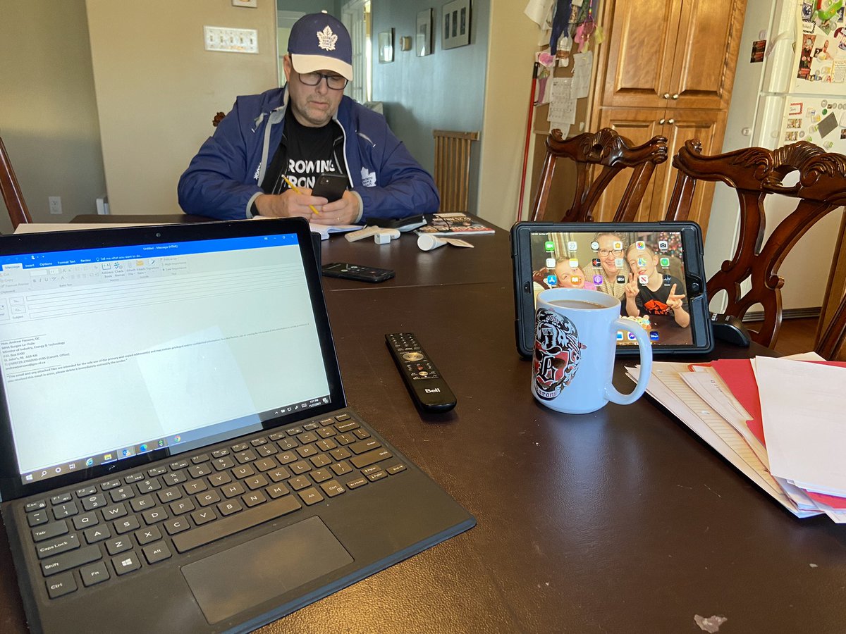 Andrew_Parsons1's tweet photo. Long day at the office (my kitchen table), but pretty happy to have a good friend like the Mayor here with me working the phones @button28 #southwestcoast #rainageddon https://t.co/1fNdKpQscR