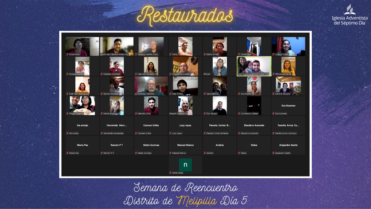Hoy finalizamos nuestra Semana del #Reencuentro2021 en la Iglesia Adventista de Melipilla 
Agradecemos a Dios por sus bendiciones!!!🙏🏽🙏🏽🙏🏽
<a href="/IASDMetro/">Iglesia Adventista en Santiago | AMCh</a>