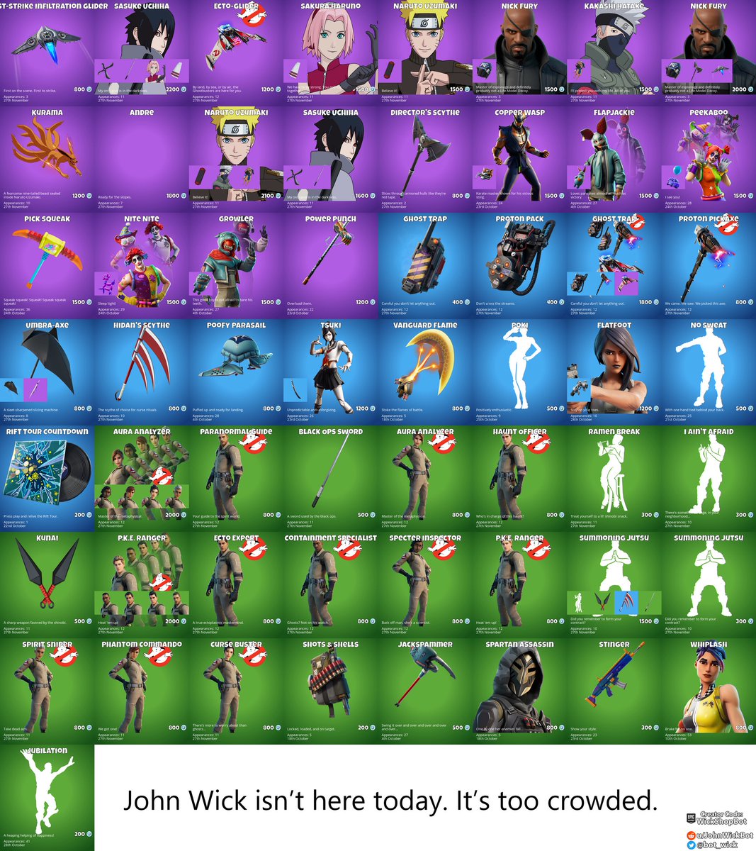 bot_wick's tweet image. Daily Shop (2021-11-28)