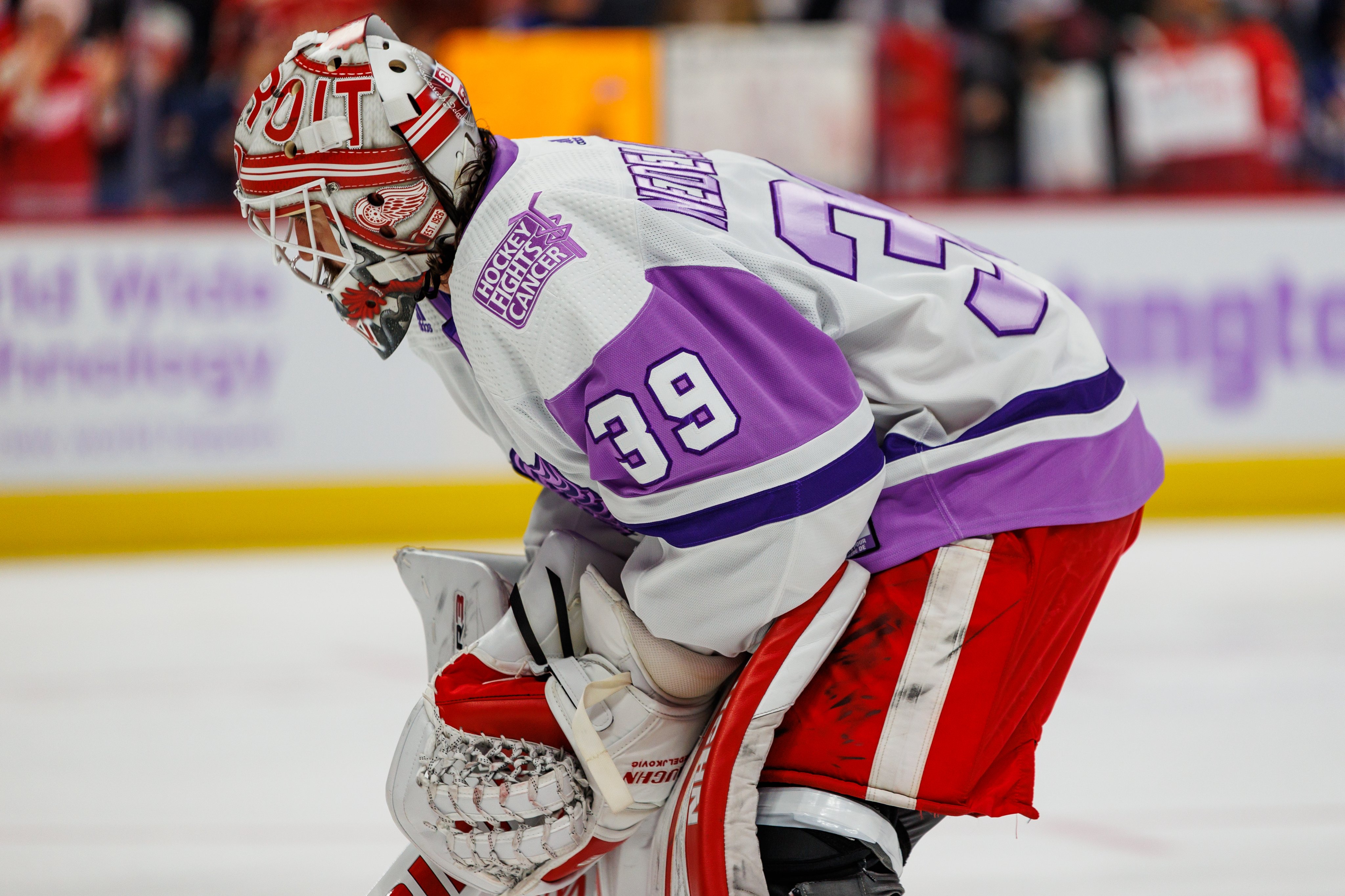Our #HockeyFightsCancer jerseys, - Detroit Red Wings