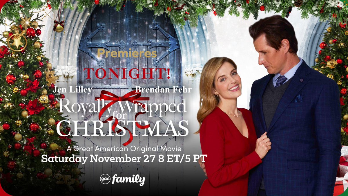 GAfamilyTV's tweet photo. A prince, a castle, romance, and Christmas! 👑🎄 All in #RoyallyWrappedForChristmas, TONIGHT, 8pmET/5pmPT on #GACfamilyTV! Part of the Thanksgiving Weekend Event, hosted by @SusieAbromeit! #GreatAmericanChristmas @jen_lilley @unrealfehr @MeherPavri @NessaSears @RachelVanDuzer https://t.co/HfW81s5lxS