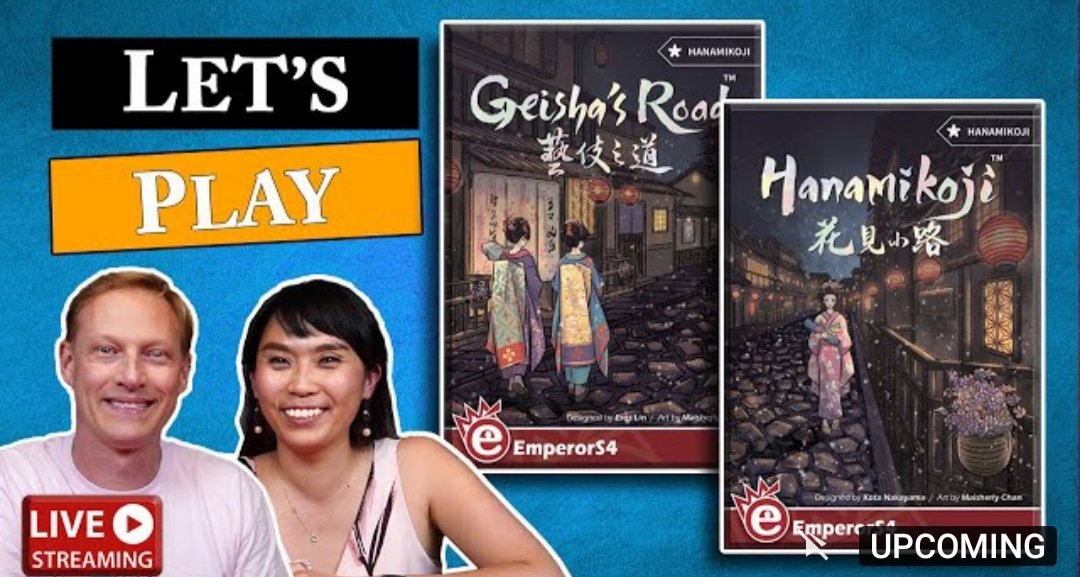 JudieBrookhart's tweet photo. Beautiful and well designed Hanamikoji and Geisha's Road! Being the best performer is not easy, come chat and find out who #WinTheTrophy in those competitive games! See y'all in couple hours! 🤩 @Thenerdshelves @boardgame_love @TaiwanBGdesign @JerryKChiang #ErosLin https://t.co/mk50u6LLEU