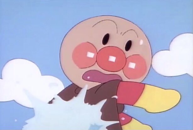 やられてしまったアンパンマン みんな！逃げるんだ！ こうだっ！ わっ！あっぐうっう しまったぁ顔が