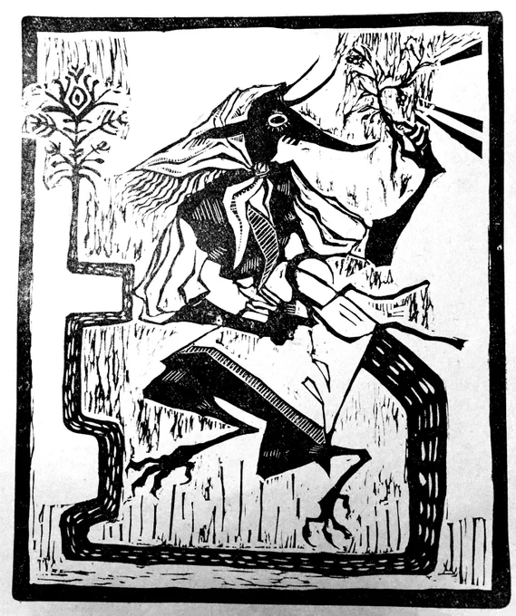 Kikimora, lino I finished like 2 years ago and printed recently 