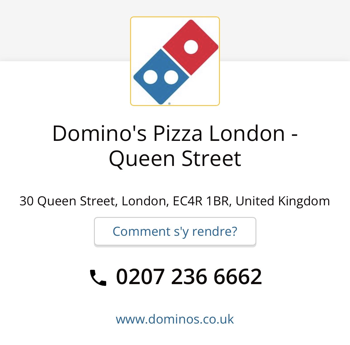 PDFSFiresafety's tweet photo. @dominos AWFUL SERVICE 

WAITRD OVER 2 HOURS FOR ORDER FROM 30 QUEENS STREET EC4R 1BR, THE ORDER ARRIVED WRONG!

RANG STORE, SPOKE TO THE MANAGER RICHARD WHO SAID DO YOU WANT A REFUND? I REPLIED NO, I JUST MY FOOD PLEASE. 

HE ADVISED IT WOULD BE 2 OR MORE HOURS FOR MY ORDER! https://t.co/4vQ5MoWZRE