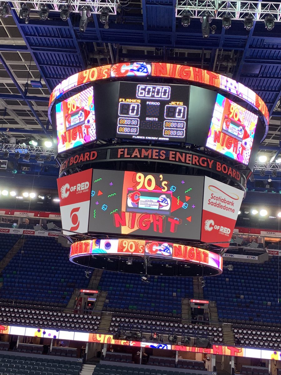 90’s night in the #cofred tonight. Let us know what 90’s tunes you wanna hear using #flamesdj. Enjoy