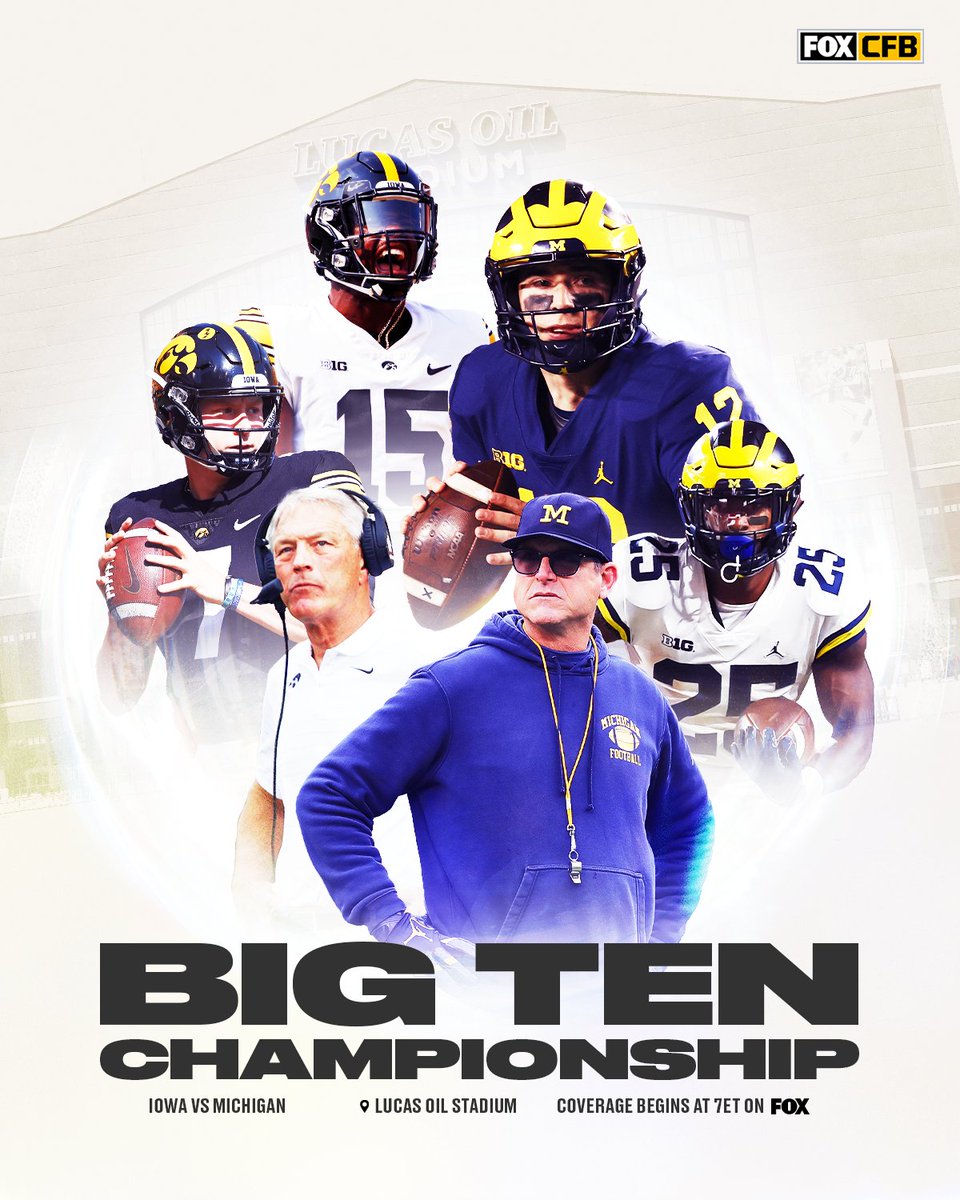 IOWA 🆚 MICHIGAN

The <a href="/bigten/">Big Ten Conference</a> Championship Game is set! 🏆🙌